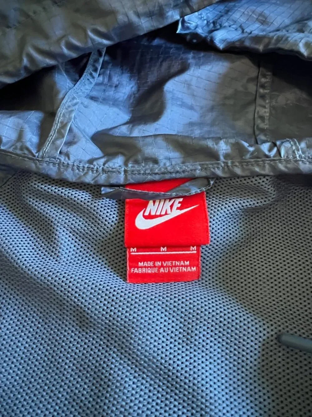 Nike Blue Windbreaker Jacket Windrunner Rain Vented Full Zip Activewear Medium - Picture 8 of 11